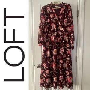 Get ready for fall! LOFT Outlet floral maxi dress XL